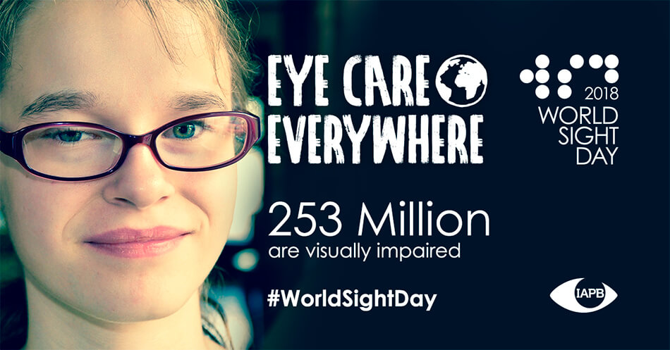 World Sight Day banner that reads 253 million people are visually impaired