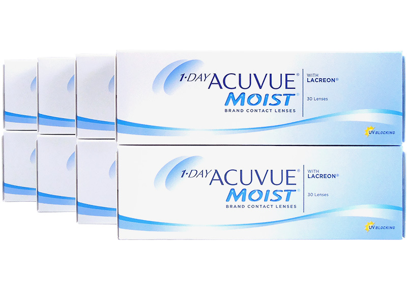 1 Day Acuvue Moist 8-Box Pack (120 Pairs)