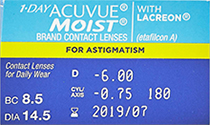 1 Day Acuvue Moist for Astigmatism